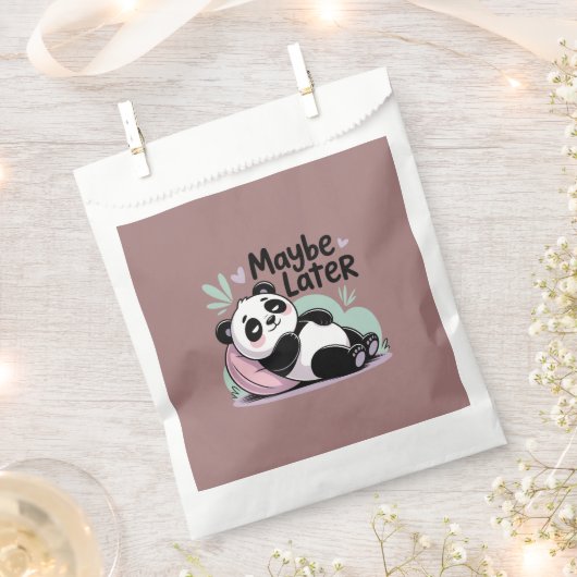 Cute Lazy Panda – “Maybe Later” Relaxing Panda Bedankzakje (Geknipt)