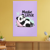 Cute Lazy Panda – “Maybe Later” Relaxing Panda Canvas Afdruk (Insitu (Woonkamer))