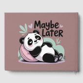 Cute Lazy Panda – “Maybe Later” Relaxing Panda Gastenboek (Achterkant)