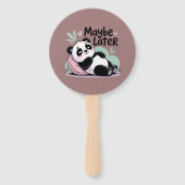 Cute Lazy Panda – “Maybe Later” Relaxing Panda Handwaaier (Achterkant)