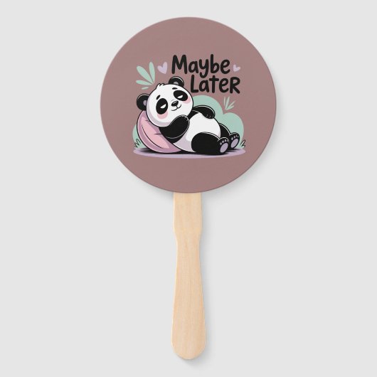 Cute Lazy Panda – “Maybe Later” Relaxing Panda Handwaaier (Voorkant)