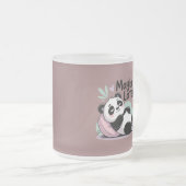 Cute Lazy Panda – “Maybe Later” Relaxing Panda Matglas Koffiemok (Voorkant rechts)