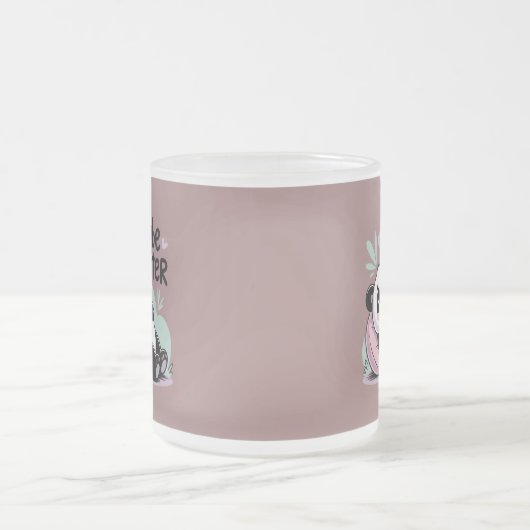 Cute Lazy Panda – “Maybe Later” Relaxing Panda Matglas Koffiemok (Center)