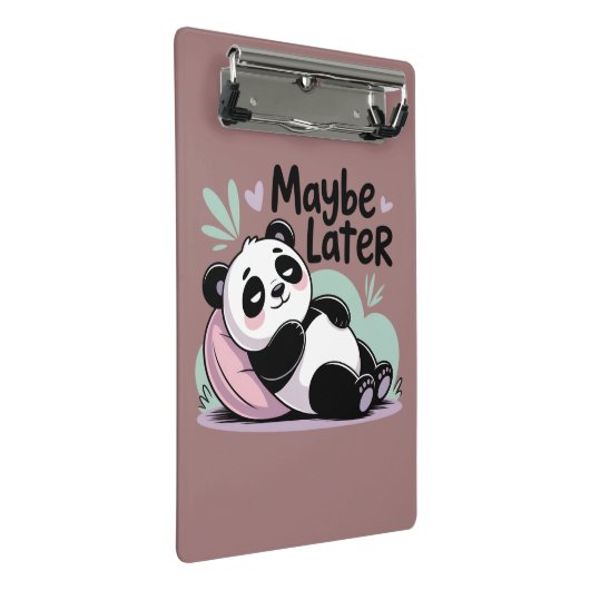 Cute Lazy Panda – “Maybe Later” Relaxing Panda Mini Klembord (Schuin)
