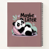 Cute Lazy Panda – “Maybe Later” Relaxing Panda Notitieboek (Achterkant)
