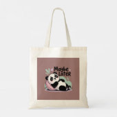 Cute Lazy Panda – “Maybe Later” Relaxing Panda Tote Bag (Achterkant)