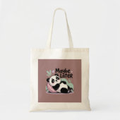 Cute Lazy Panda – “Maybe Later” Relaxing Panda Tote Bag (Voorkant)