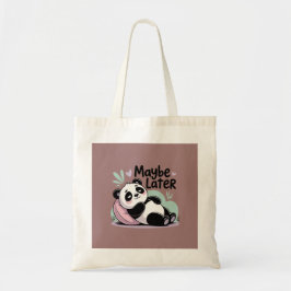Cute Lazy Panda – “Maybe Later” Relaxing Panda Tote Bag