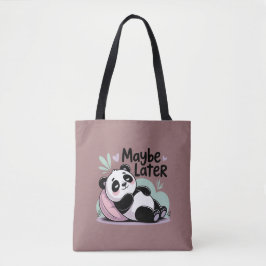 Cute Lazy Panda – “Maybe Later” Relaxing Panda Tote Bag