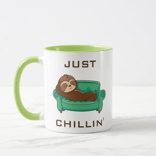 Cute Lazy Sloth Funny Just Chillin Mok (Links)