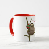 Cute Lazy Sloth Het is koffietijd Mok (Voorkant links)