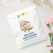 Cute Lazy Sloth met Sun & Rainbow-Baby shower Bedankzakje (Gezegeld)