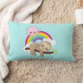 Cute Lazy Sloth met Sun & Rainbow Kussen (Deken)