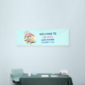 Cute Lazy Sloth met Sun & Rainbow Spandoek (Beurs)