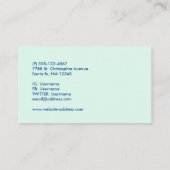 Cute Lazy Sloth met Sun & Rainbow Visitekaartje (Achterkant)