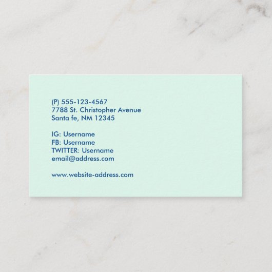 Cute Lazy Sloth met Sun & Rainbow Visitekaartje (Achterkant)