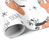 Cute Lazy Sloths Cadeaupapier (Rol Hoek)