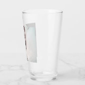 Cute Lazy White Labrador Retriever Mix Dog Glass Glas (Links)