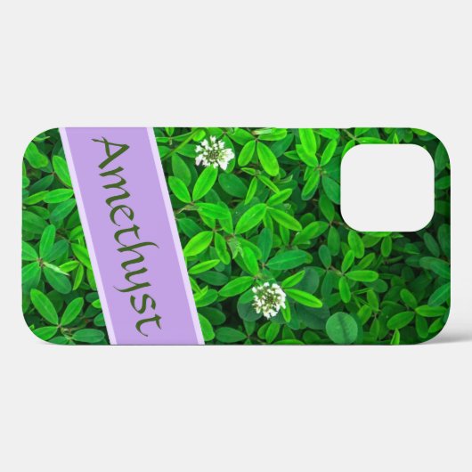 Cute Leafy Botanical Personalised Pattern Case-Mate iPhone Case (Achterkant (horizontaal))