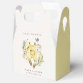 Cute Leafy Foliage Yellow Clothes Baby shower Bedankdoosjes (Geopend)