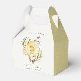 Cute Leafy Foliage Yellow Clothes Baby shower Bedankdoosjes