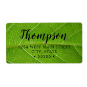 Cute Leafy Greens Sluit Green Leaf aan Etiket (Voorkant)