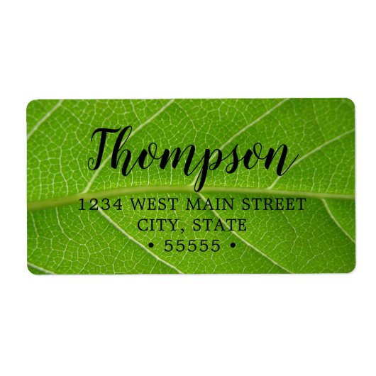 Cute Leafy Greens Sluit Green Leaf aan Etiket (Voorkant)