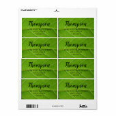 Cute Leafy Greens Sluit Green Leaf aan Etiket (Full Sheet)