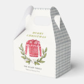 Cute Leafy Red Green Ugly Sweater Winter Bedankdoosjes (Achterkant)