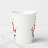 Cute Leafy Red Green Ugly Sweater Winter Papieren Bekers (Links)