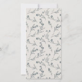 Cute Leafy Roos Floral Teapot Wedding Invite Bedankkaart (Achterkant)