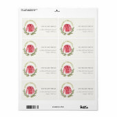 Cute Leafy Winter Ugly Sweater Kerstadres Etiket (Full Sheet)