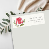 Cute Leafy Winter Ugly Sweater Kerstadres Etiket