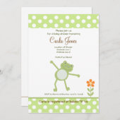 Cute Leapfrog Baby Shower Invitations 5 x 7 formaa Kaart (Voorkant / Achterkant)