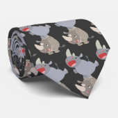Cute Leapfrog Cartoon Rhinos Stropdas (Opgerold)