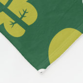 Cute Leaves Pattern met Cartoon Bugs Green Fleece Deken (Hoek)