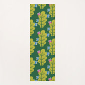 Cute Leaves Pattern met Cartoon Bugs Green Yogamat (Voorkant)
