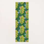 Cute Leaves Pattern met Cartoon Bugs Green Yogamat (Achterkant)