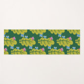 Cute Leaves Pattern met Cartoon Bugs Green Yogamat (Voorkant (horizontaal))