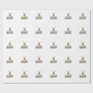 Cute leeskonijn Bril Boeken Boekenwurm Lezer T Cadeaupapier