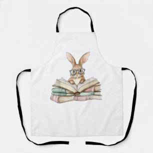 Cute leeskonijn Bril Boeken Boekenwurm Lezer T Schort