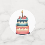 Cute Leeuw Happy Birthday Feesthoed Confetti (Kleine voorkant)
