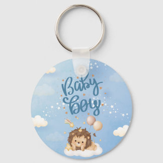 Cute Leeuwenkoning Baby Boy sleutelhanger