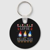 Cute Lefse Rolling Team Norwegian Gnomes Ugly Xmas Sleutelhanger (Voorkant)
