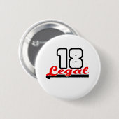 Cute, "Legal 18"-ontwerp Ronde Button 5,7 Cm (Voorkant /achterkant)