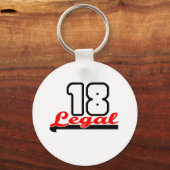 Cute, "Legal 18"-ontwerp Sleutelhanger (Voorkant)