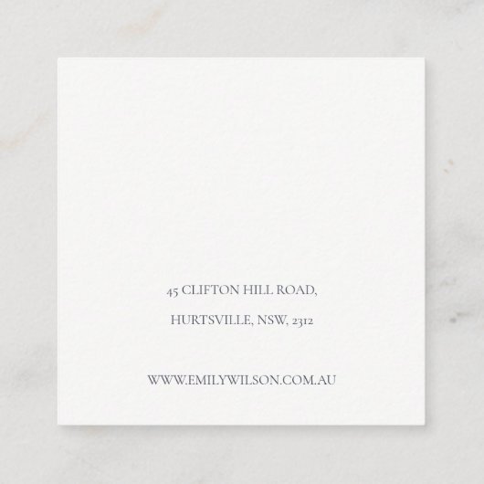 Cute Lemon Abstract Fruity Bold Ketting Display Vierkante Visitekaartje (Achterkant)