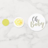 Cute Lemon babydouchedecor confetti (Achterkanten)