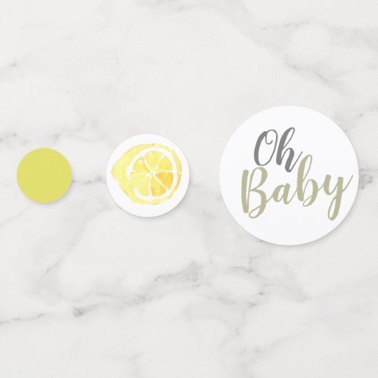 Cute Lemon babydouchedecor confetti (Achterkanten)