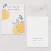 Cute Lemon Bold Earring Ketting Display Visitekaartje (Voorkant / Achterkant)